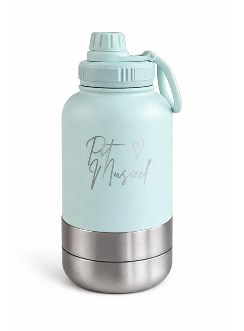 Botella de paseo Petmuse 1L Celeste