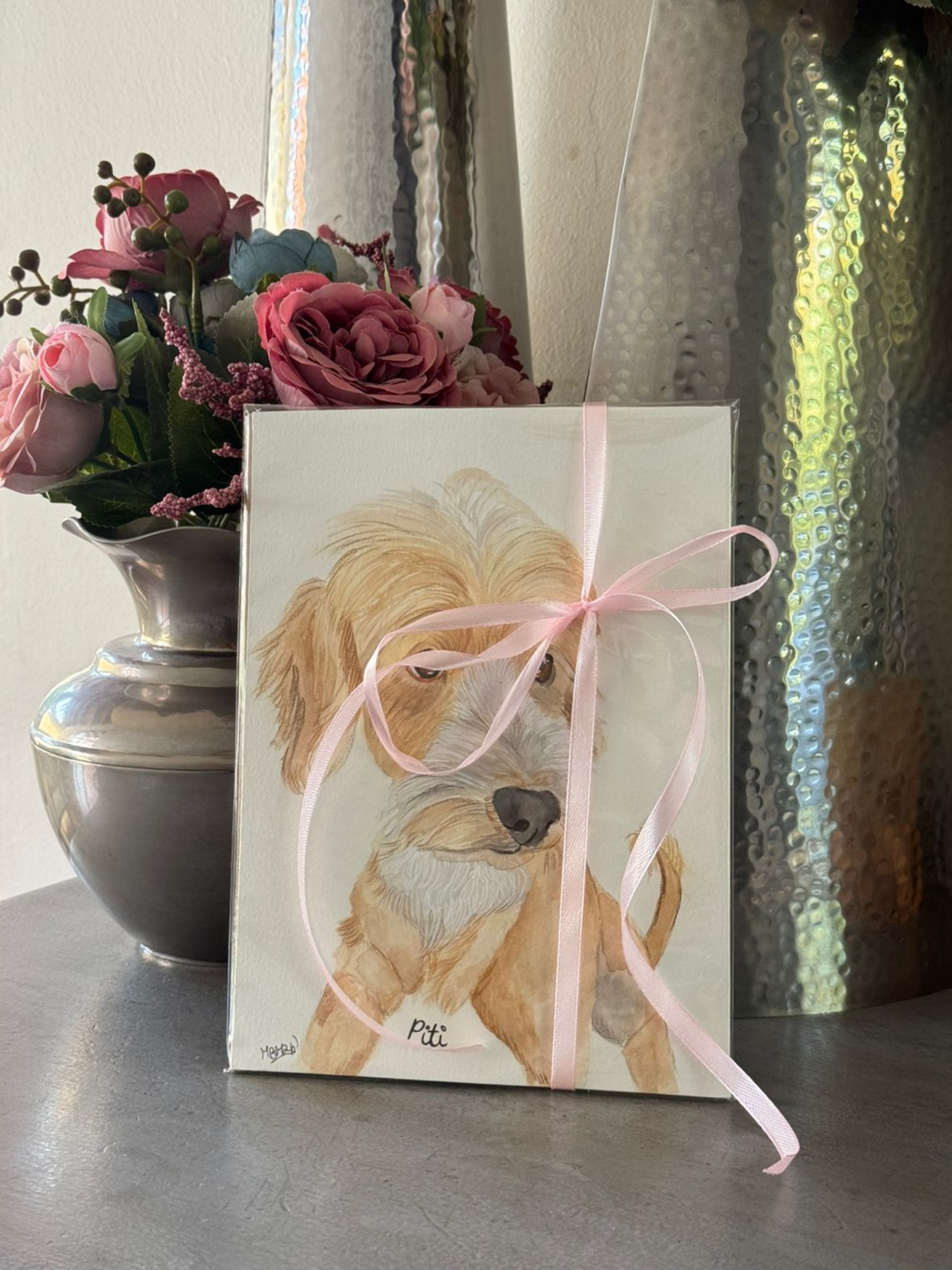 Retrato de Mascota - Acuarela Flash