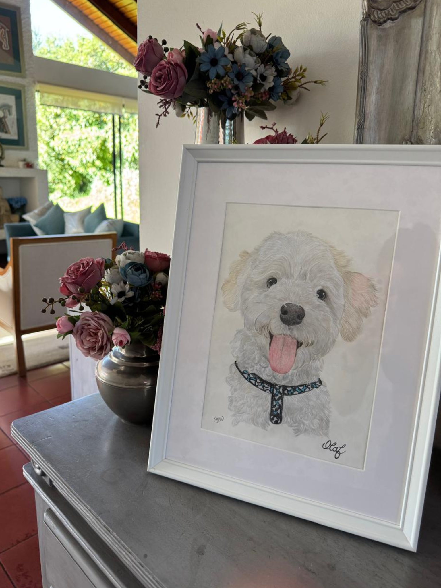 Retrato de Mascota Lápices de Colores - 30 x 40 cm