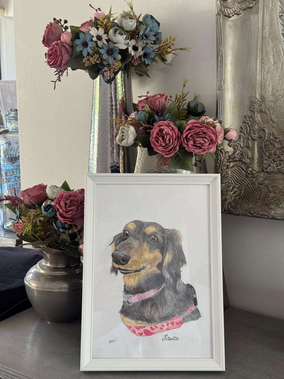 Retrato de Mascota Lápices de colores - 21x30 cm