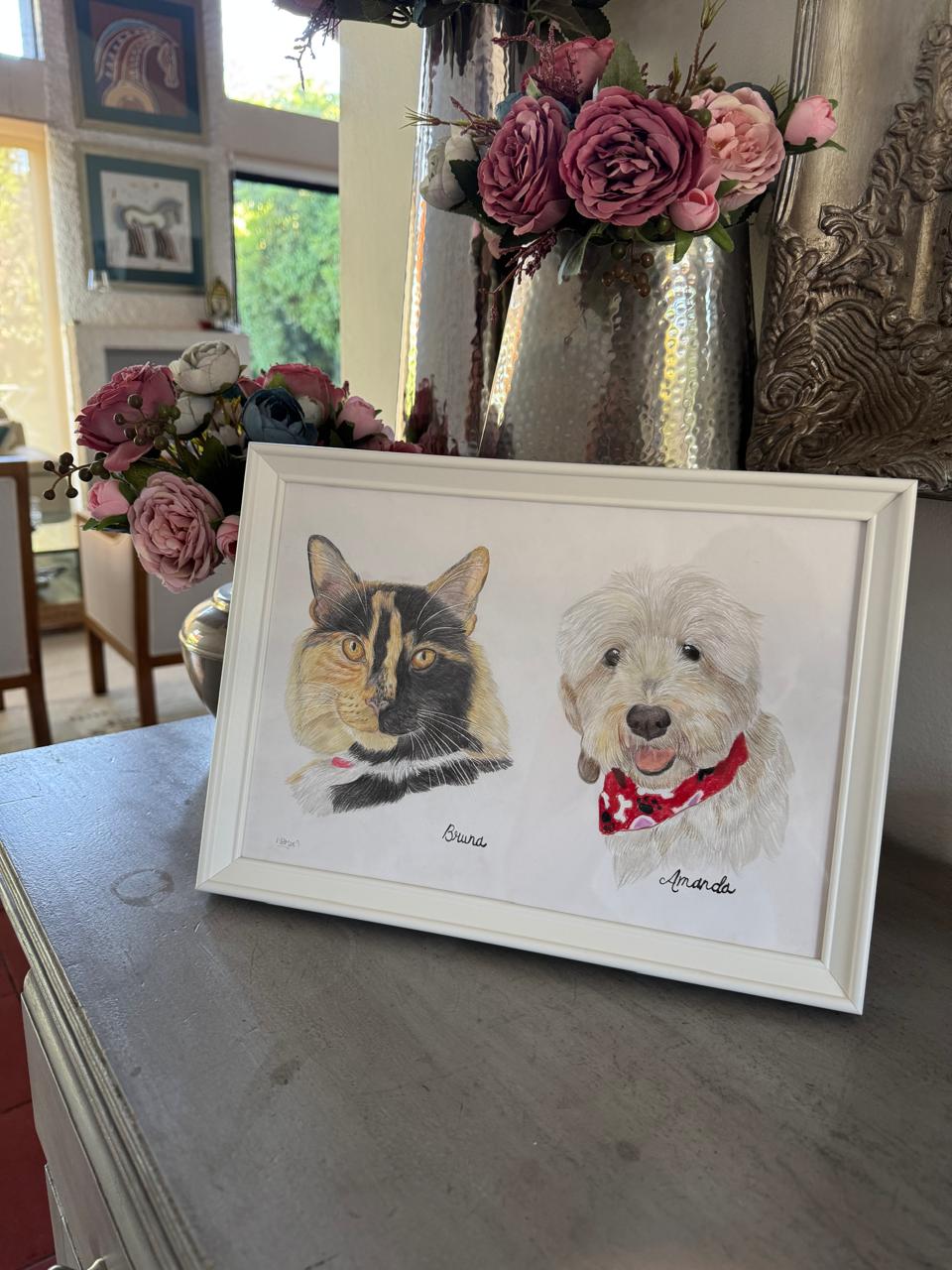 Retrato de Mascota Lápices de colores - 21x30 cm