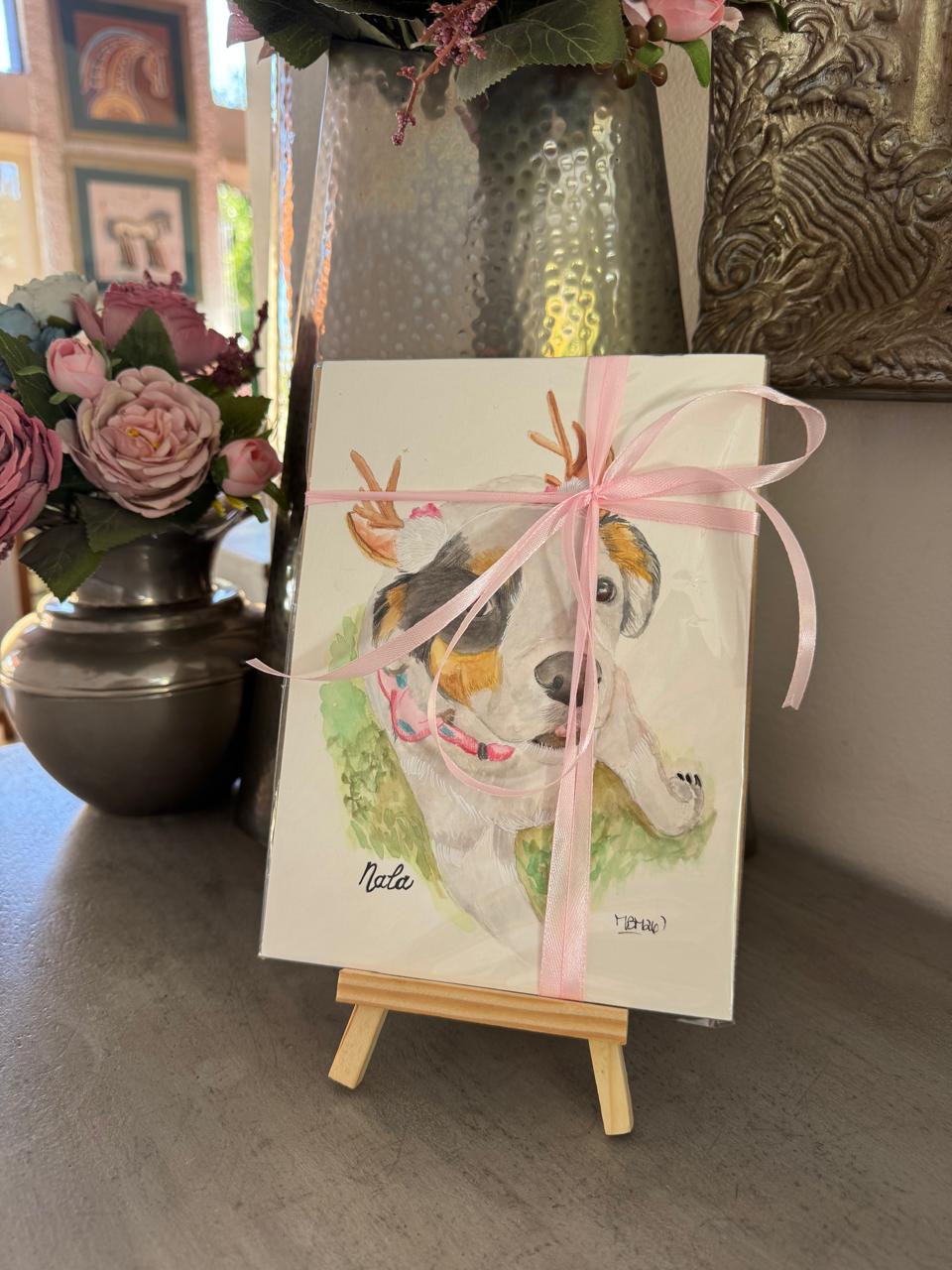 Retrato de Mascota - Acuarela Flash