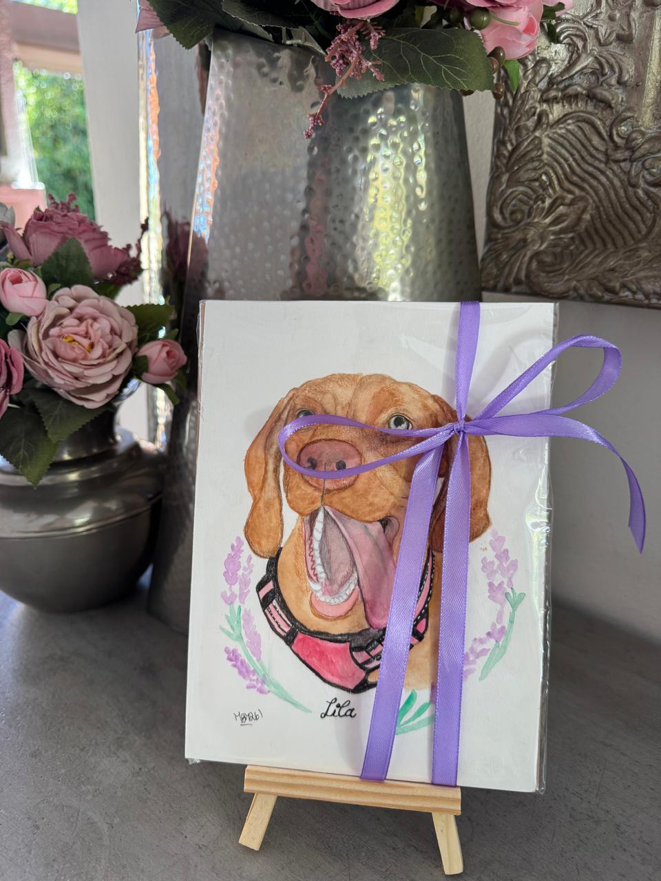 Retrato de Mascota - Acuarela Flash